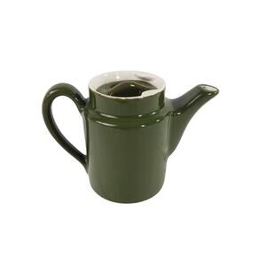 Vintage Hall China Individual Teapot Restaurant Ware Green With Lid